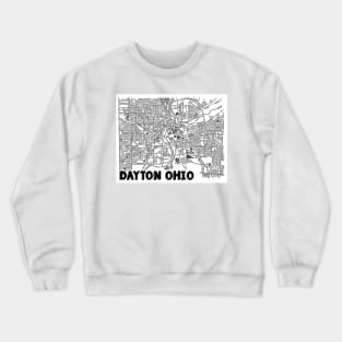 Dayton Ohio Map Art Crewneck Sweatshirt